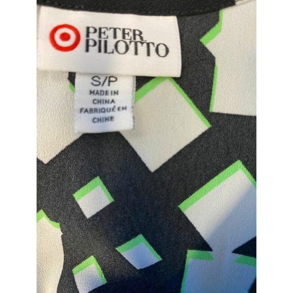 Peter Pilotto for Target Women's Tank Top Size Small Black White Green Geometric - Picture 2 of 4